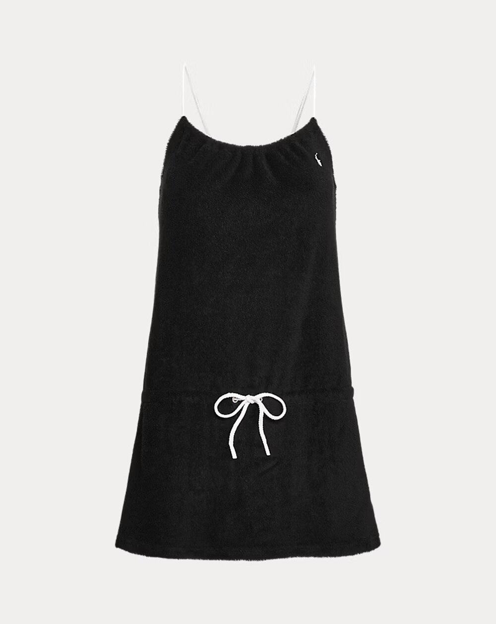 Polo Ralph Lauren Women’s Terry Drawstring Cover-Up Dress Black Size Small NWT
